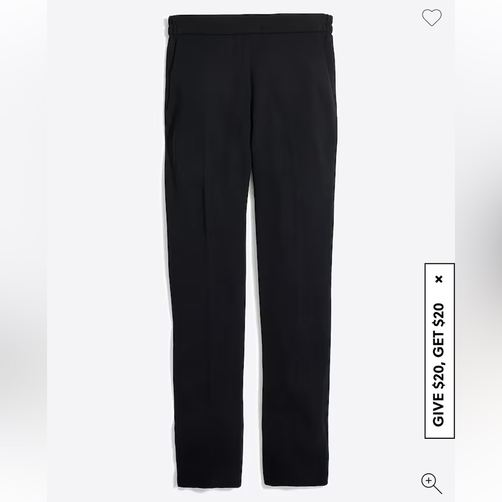 J Crew Jamie Black Trousers